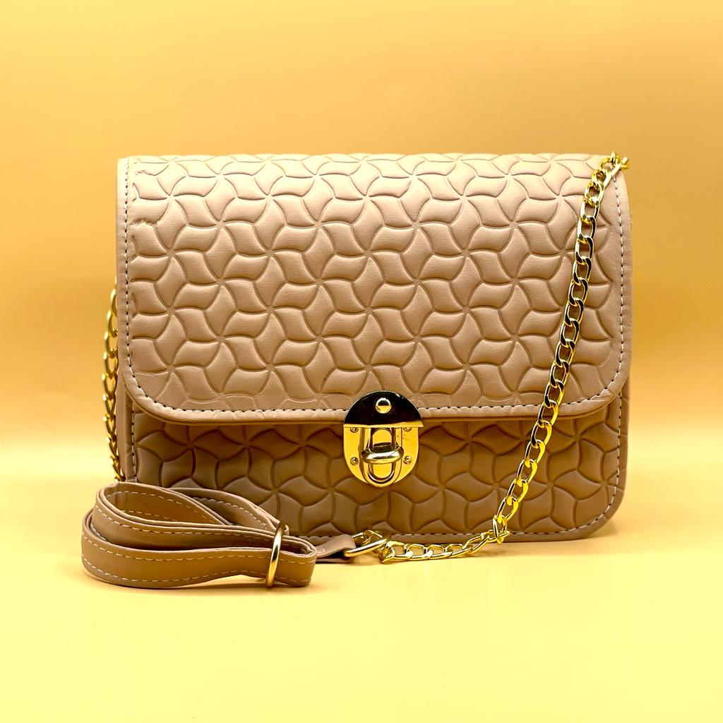 Symmetric Quilted Leather Shoulder Bag